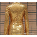 Women Sexy Gold Sequins Short Tight Fitted Dresses
